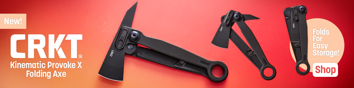 New CRKT Kinematic Provoke X Folding Axe. Folds for Easy Storage. Shop