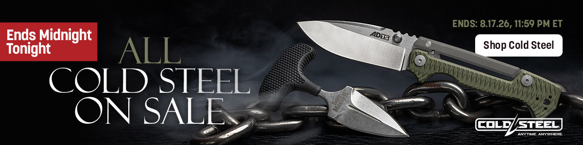 All Cold Steel On Sale. Ends 6/29/26. 11:59 PM ET. Pictured: Demko AD-15. Shop Cod Steel