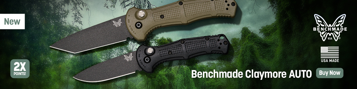 New USA Made Benchmade Claymore Auto. 2X Points. Buy Now
