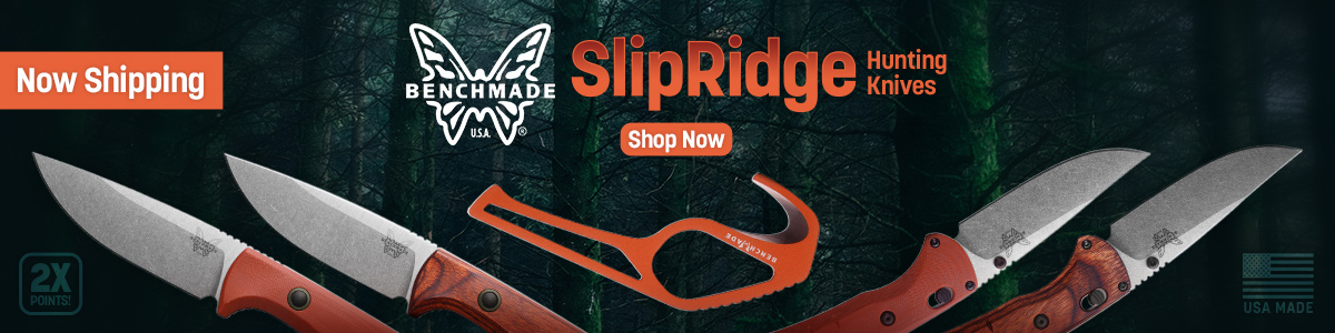 Benchmade SlipRidge Hunting Knives. Now Shipping. Double Points and USA Made. Shop Now