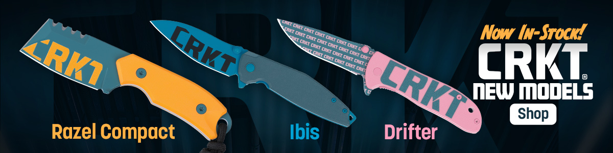 CRKT New Models Coming Soon. Razel Compact, Ibis and Drifter. Shop