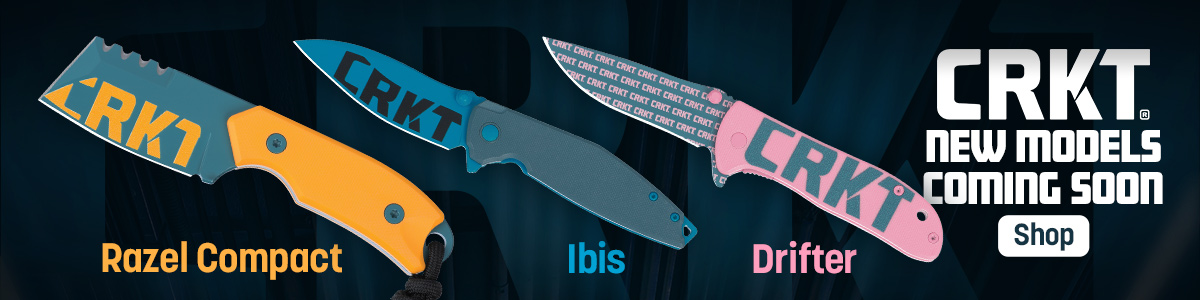 CRKT New Models Coming Soon. Razel Compact, Ibis and Drifter. Shop