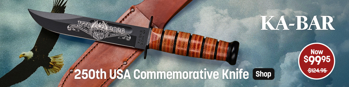 $99.95 - 250th Commemorative KA-BAR Knife. Shop