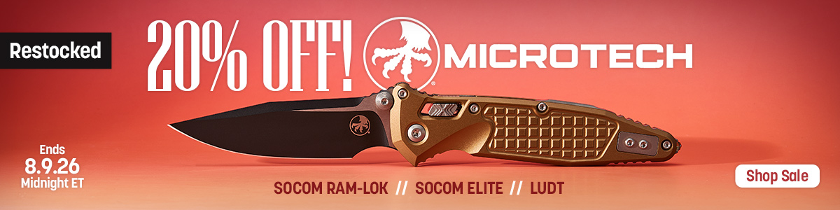 Massive Microtech Sale. Limited time Event. Shop Sale