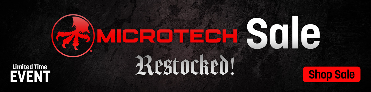 Limited time event. Microtech Sale restocked! Shop Sale