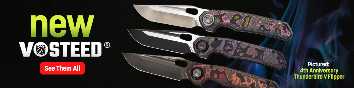 New Vosteed. Pictured: Thunderbird V Vanchor Lock Flipper. See Them All