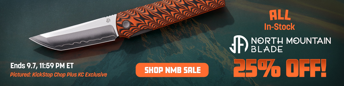 All In-Stock North Mountain Blade 25% Off! Ends 9/6, 11:59 PM ET. Pictured Kickstop Chop Plus KC Exclusive