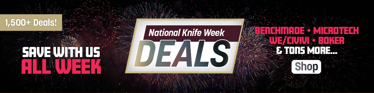 Save with us All Week! National Knife Week Deals. Benchmade, Microtech, We/Civivi, Boker and Tons More... 1500+ Deals! Shop