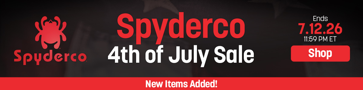 Select Favorites On Sale: Spyderco 4th of July Sale. Ends 7.12.26, 11:59 PM ET. Shop