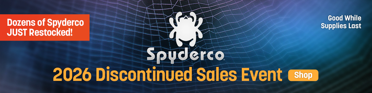 Just Announced! Spyderco Annual Clearance Event. Good while supplies last. Shop