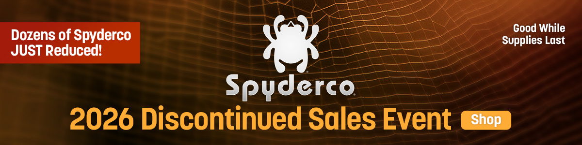 Just Announced! Spyderco Annual Clearance Event. Good while supplies last. Shop