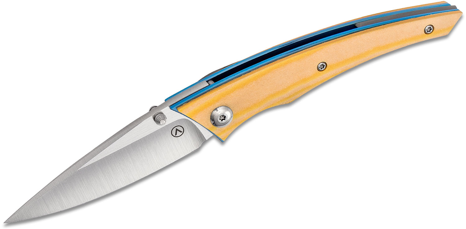 Alliance Designs Jeremy Marsh Chisel Folding Knife 3.25" M390 Drop Point Blade, Westingfaux