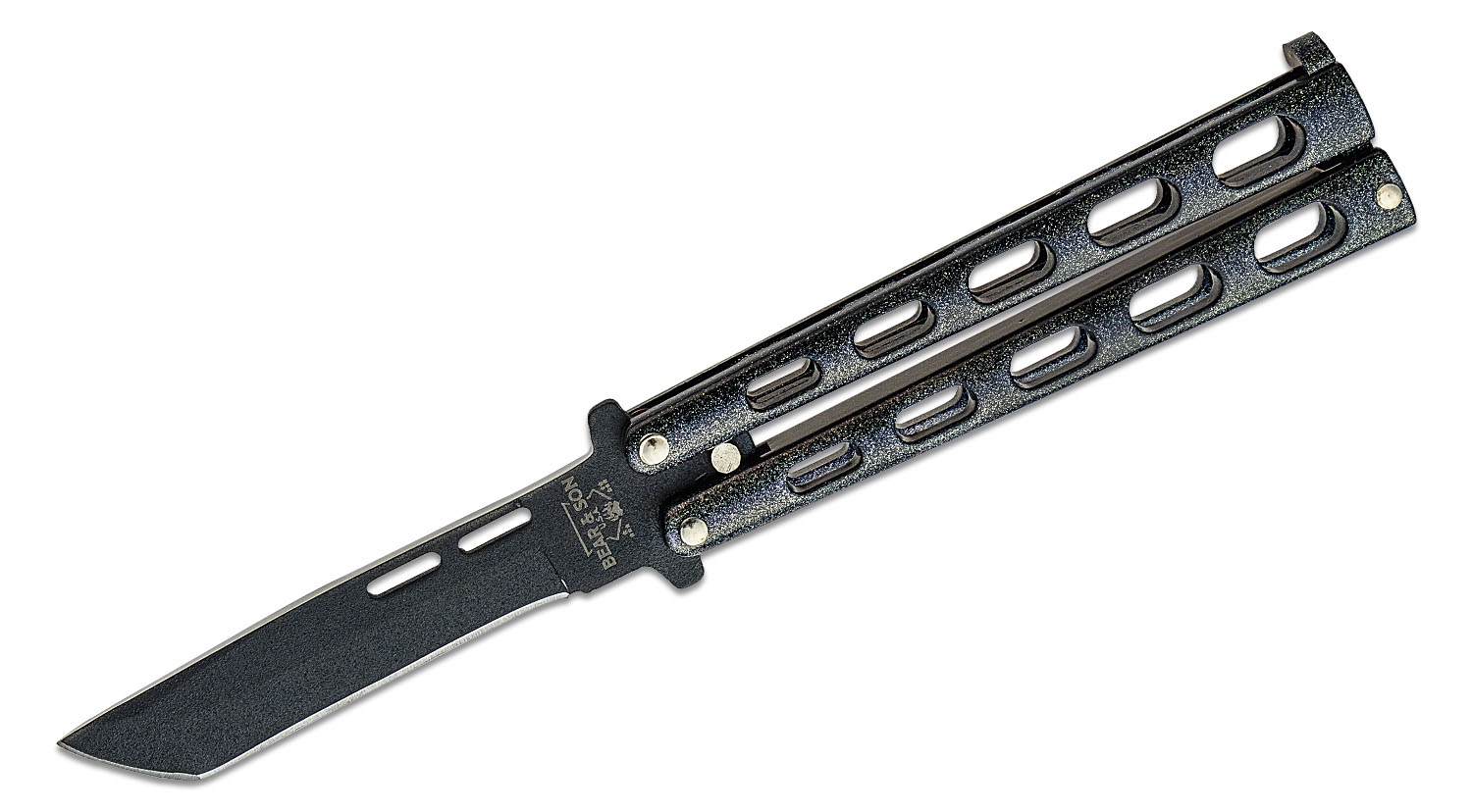 Bear & Son BC445 Fissa Lama Messer – Kraton-Griff, 10 Cm Geschlossen, Mit Schwarzer Cordura-Scheide