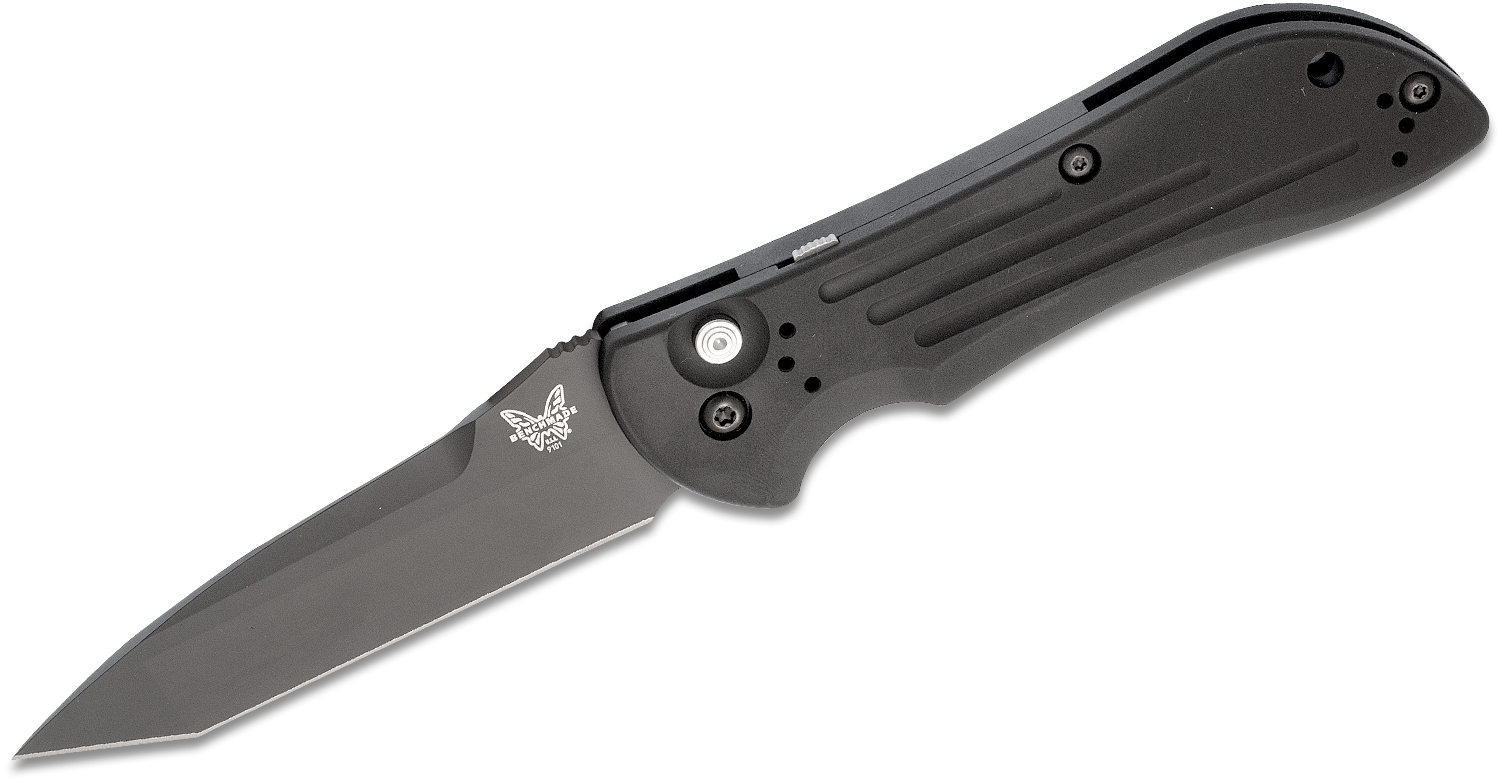 Benchmade 9101BK AUTO Stryker Folding Knife 3.6" Black Plain Tanto