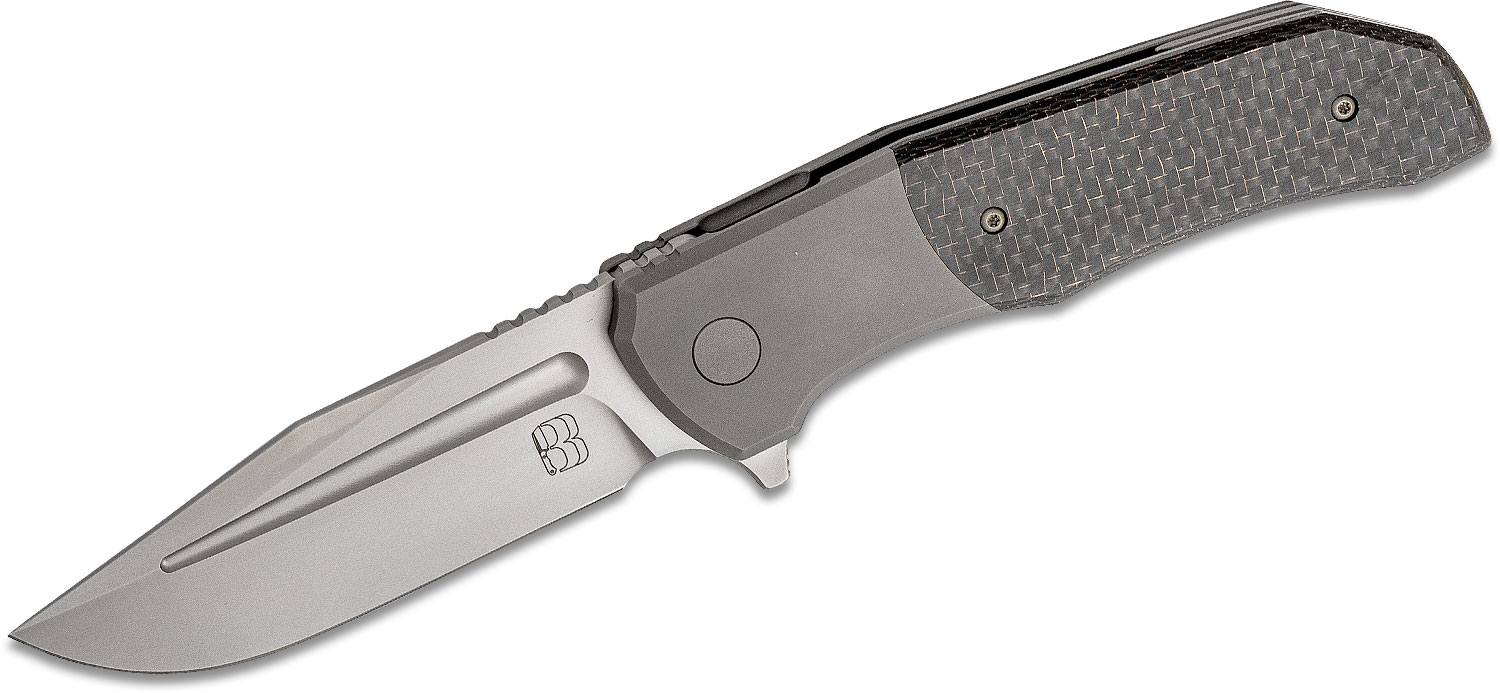 Berg Blades MidTech Iron Wolf Flipper Knife 3.875" Bead Blasted S35VN