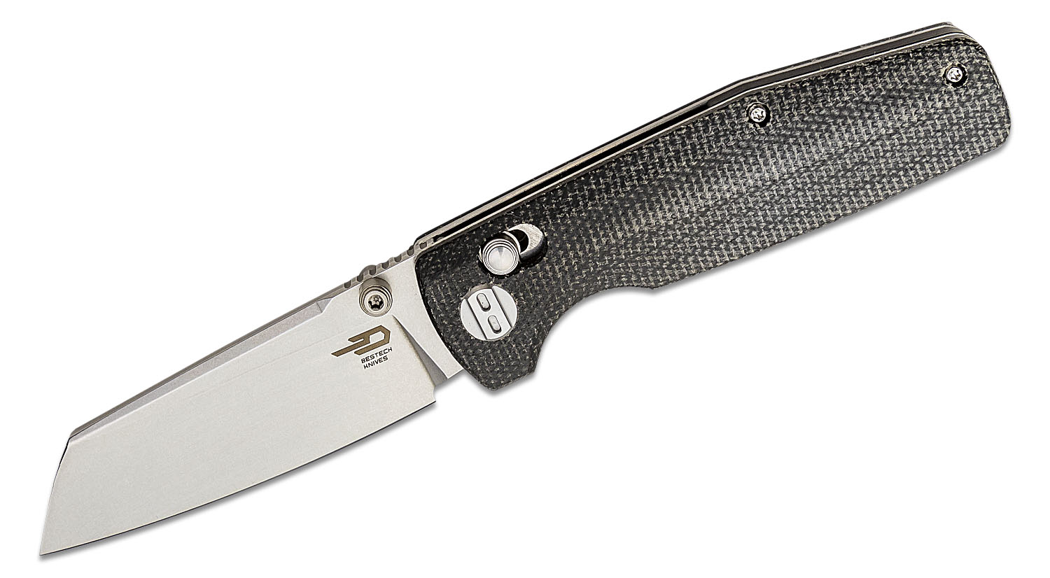 Bestech Knives Slasher Folding Knife 3.07" D2 Stonewashed Sheepsfoot ...