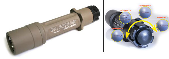 BLACKHAWK! Night Ops Gladius LED Flashlight 2 DL123A Batteries