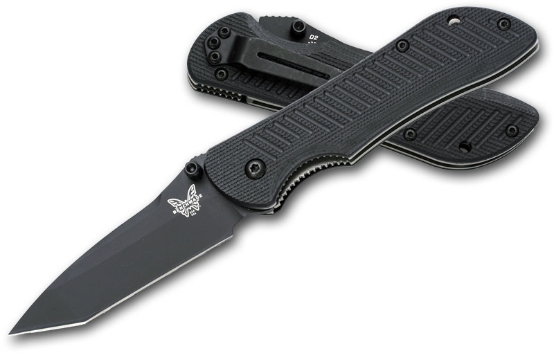 Benchmade MiniNitrous Stryker Assisted 3" Black Tanto Plain D2 Blade