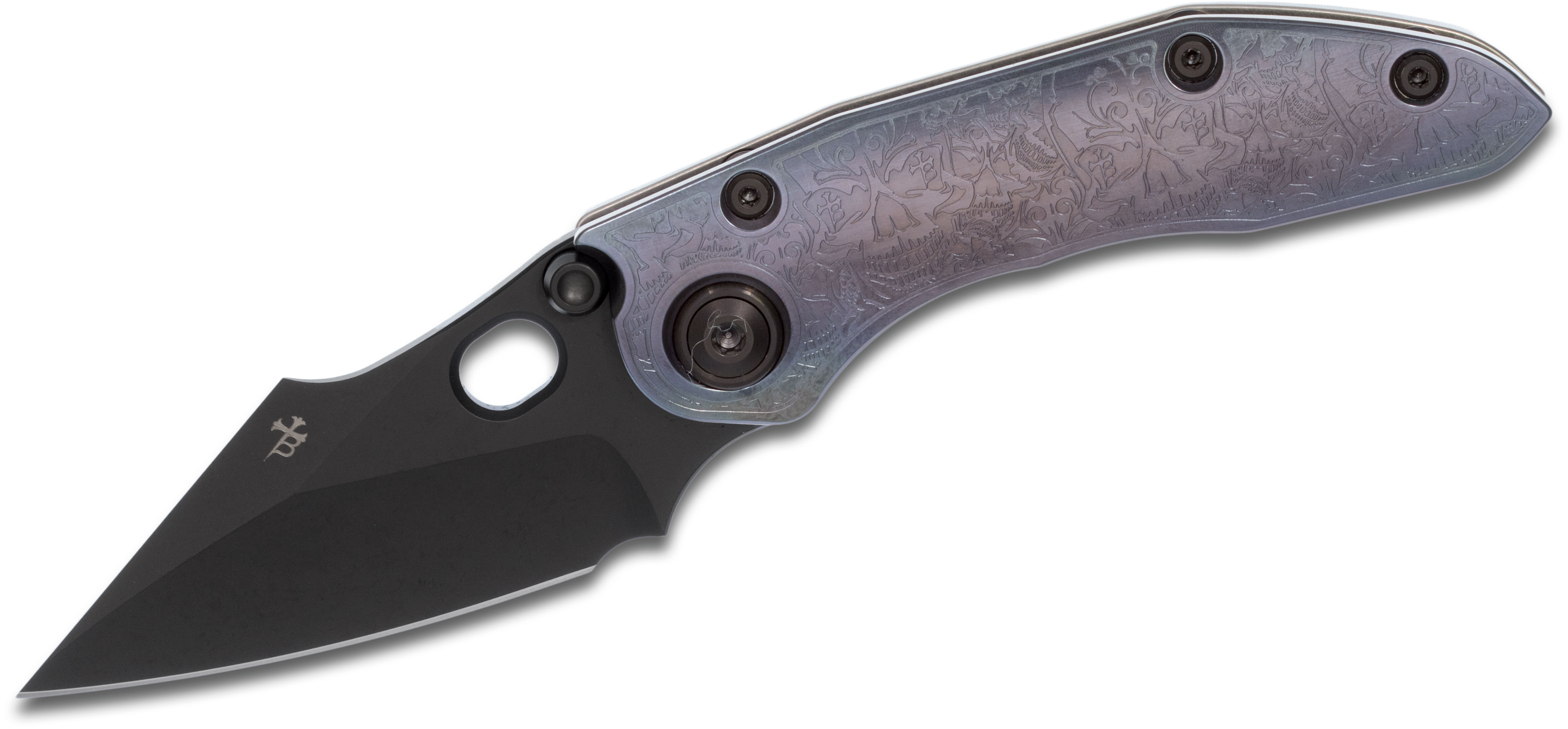 Borka Blades チタニウム チタン ロゴ コイン パッチ シルバー 銀