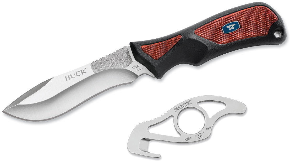 Buck 498 ErgoHunter Pro in S30V and 499 PakLite Guthook