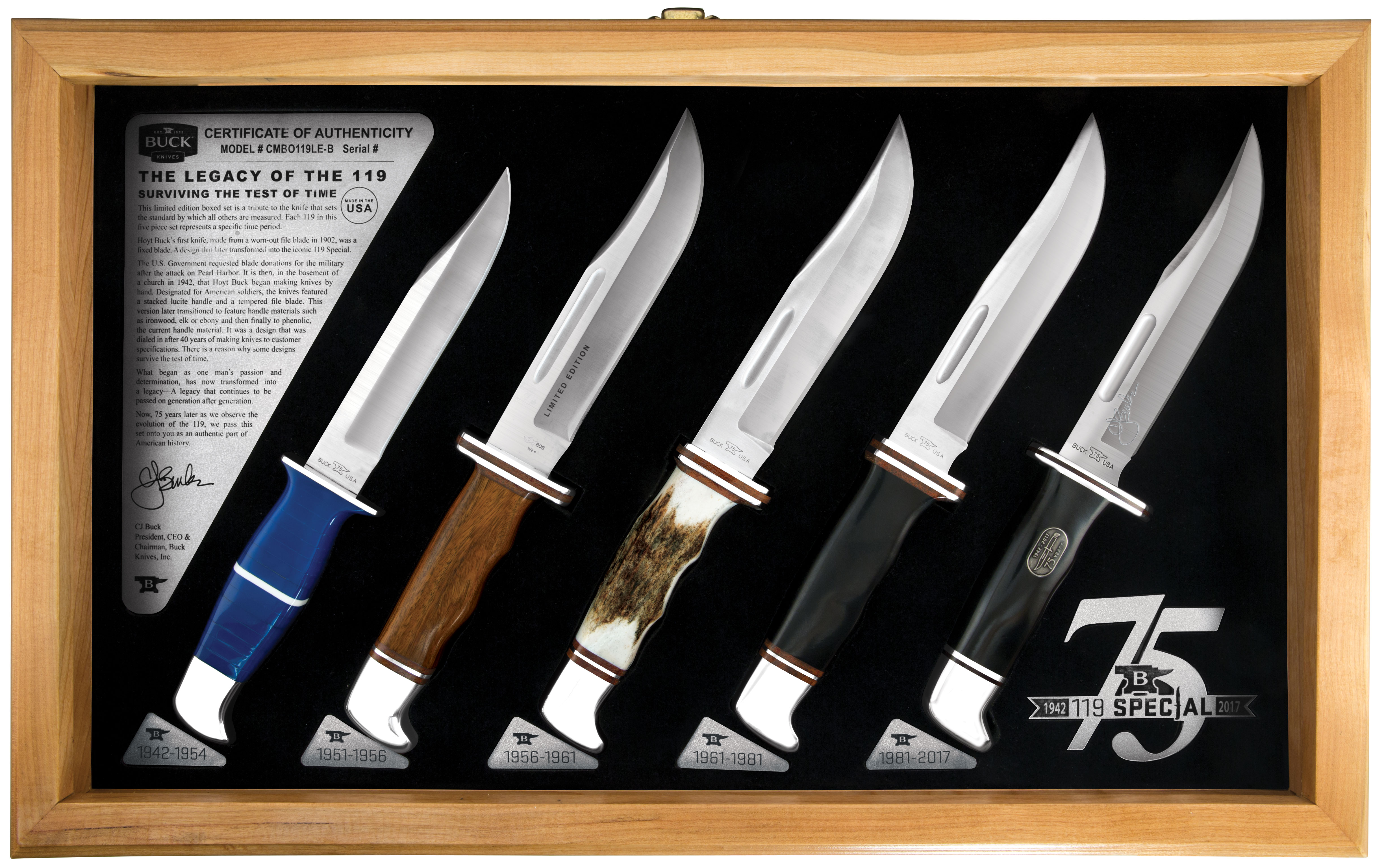 Case XX Knives 75th Anniversary set