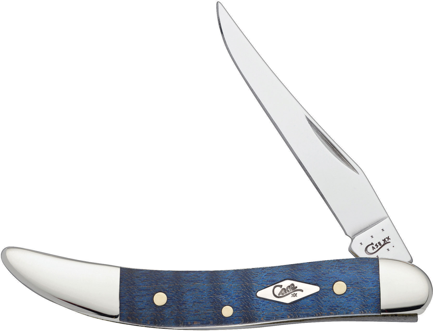 Case Blue Curly Maple Small Texas Toothpick 3