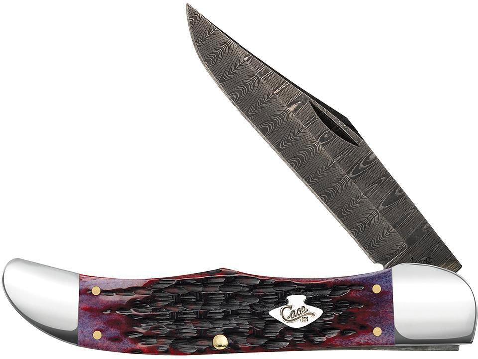 Case Crimson Bone Peach Seed Jig Large Folding Hunter 5.25