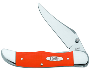 Case Orange G10 Mid Folding Hunter Clip Blade 101265LC SS