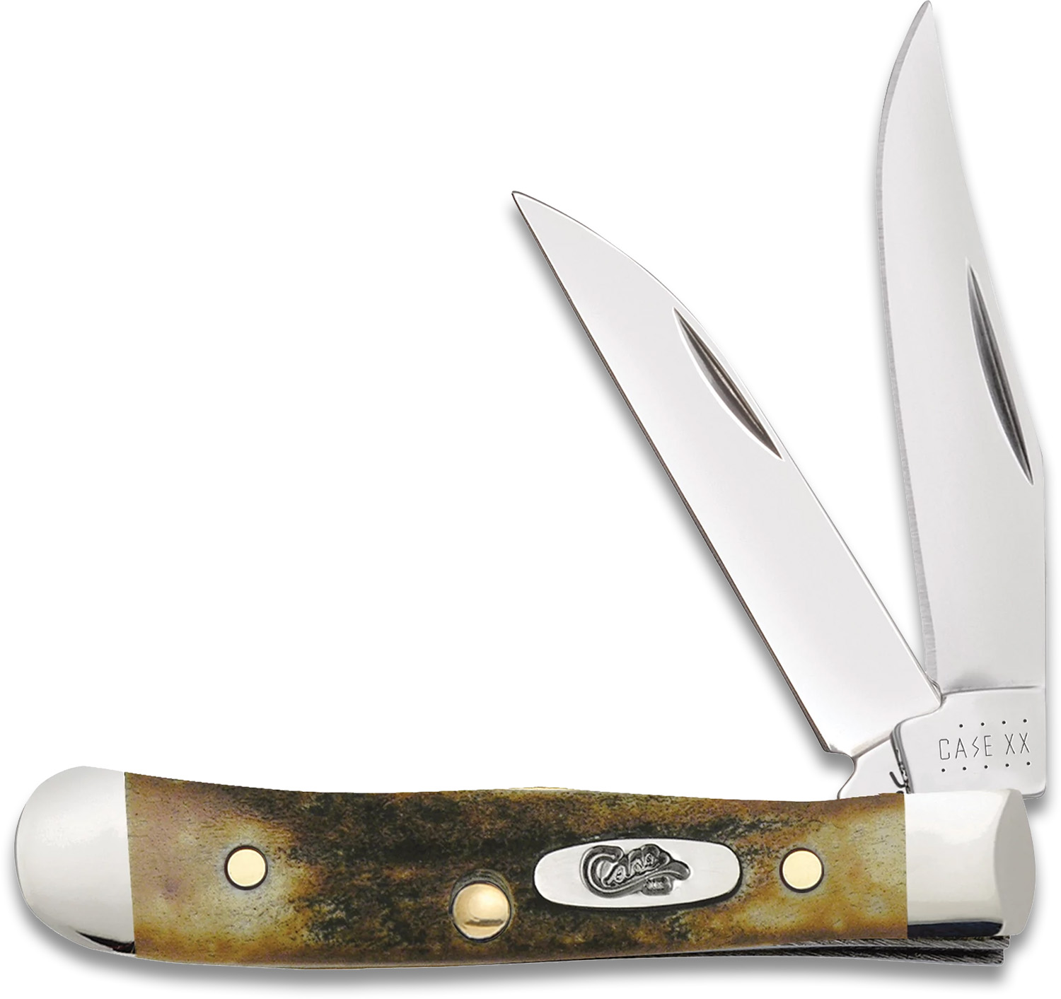 Case Genuine Burnt Stag Tiny Trapper 2-3/8
