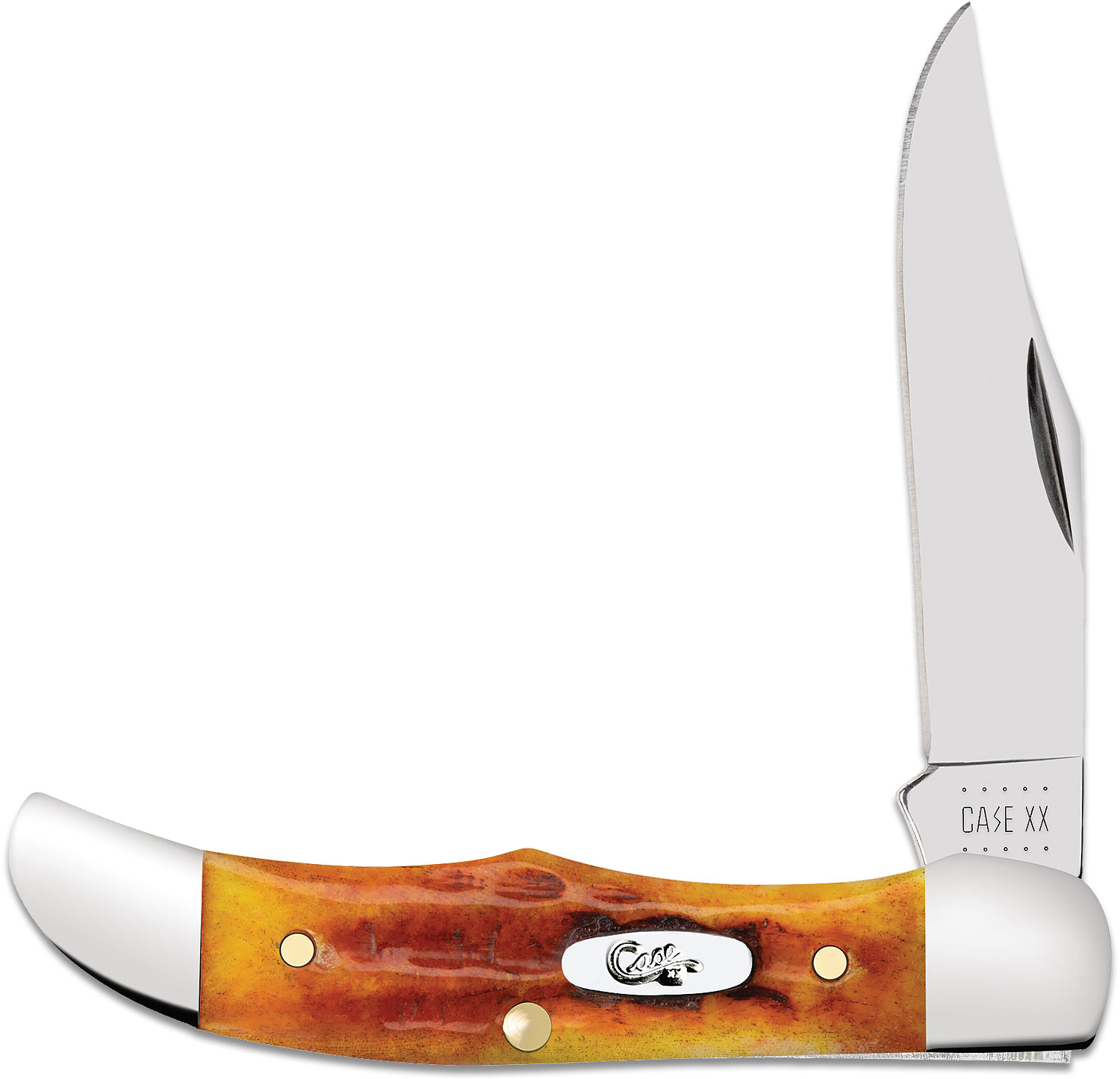 Case Pocket Worn Harvest Orange Bone Pocket Hunter 2.75" Closed (61165