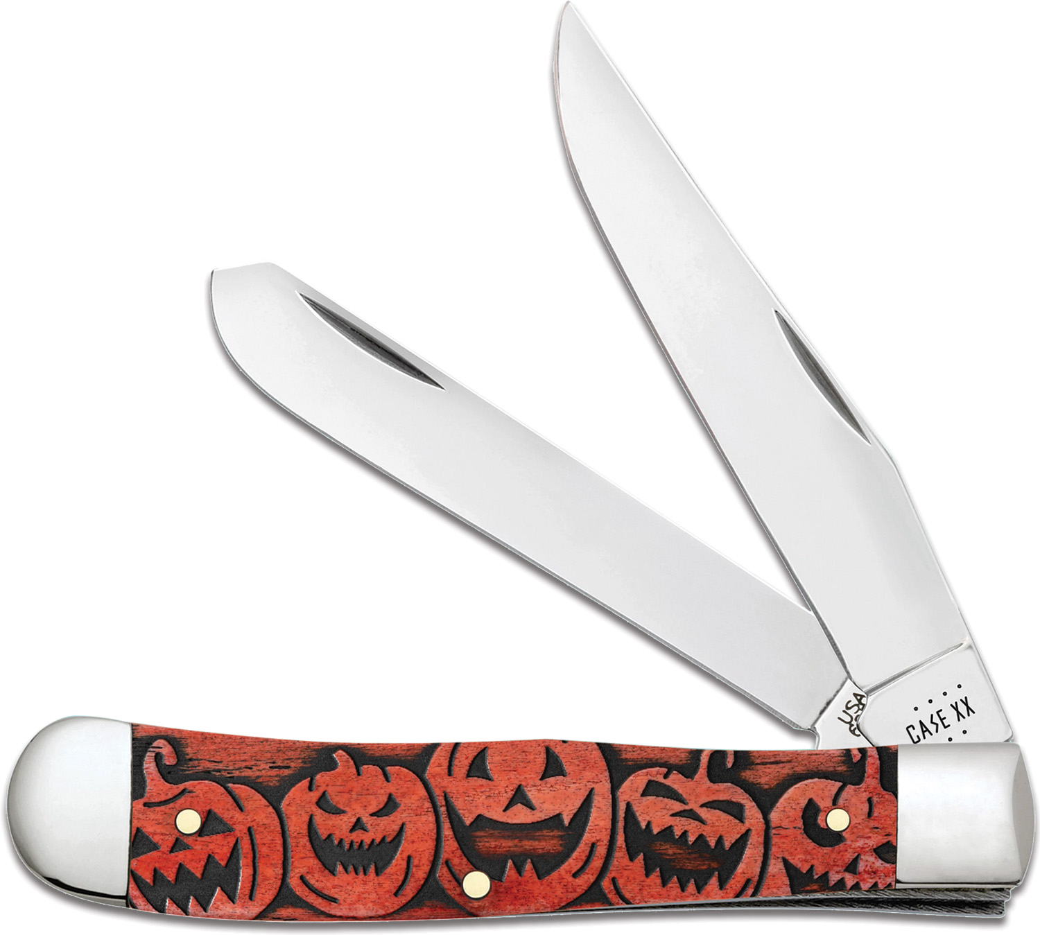 Case 2022 Halloween Smooth Natural Bone Trapper Pocket Knife 4.13