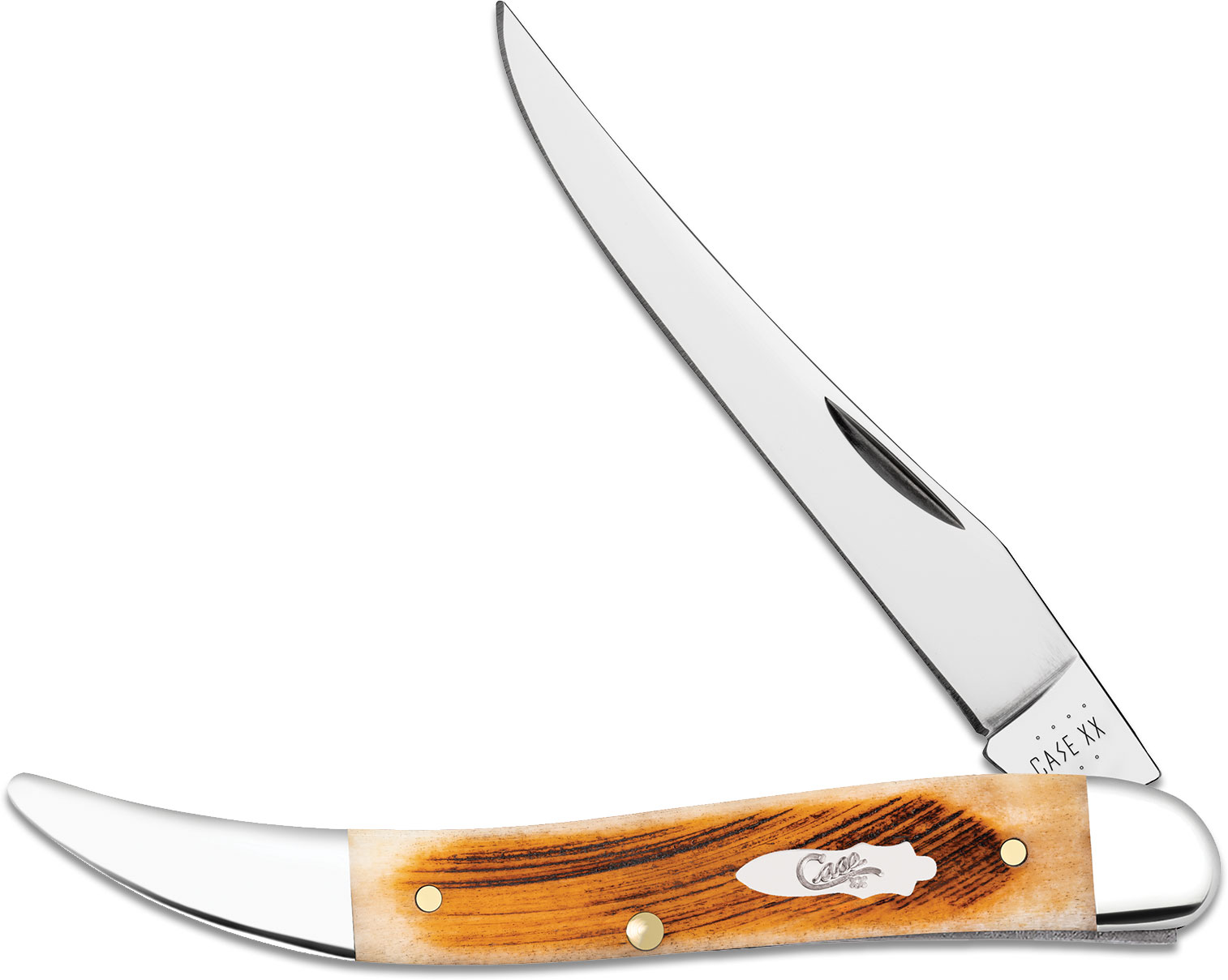 Case SHOT Show 2022 Sawcut Jigged Amber Bone Medium Texas