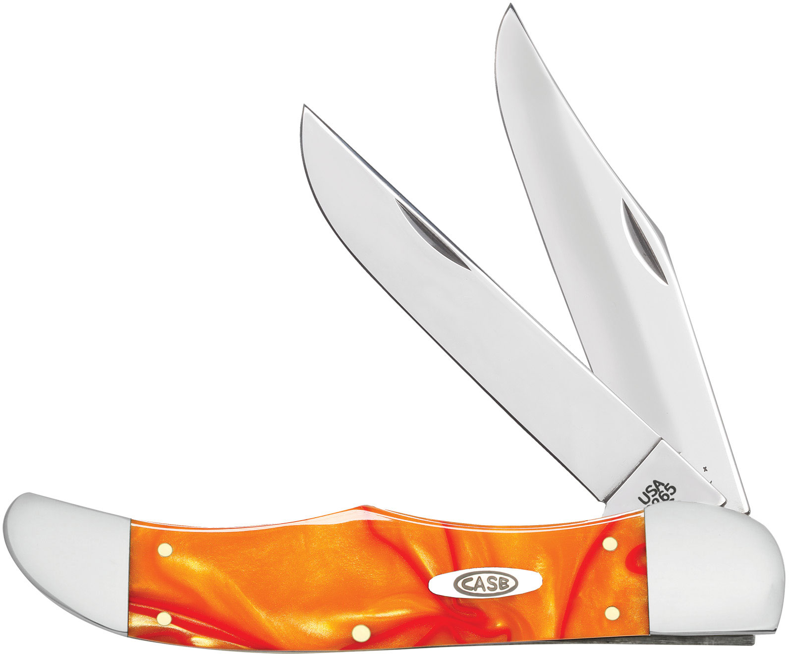 Case Orange Pearl Kirinite Folding Hunter 5-1/4