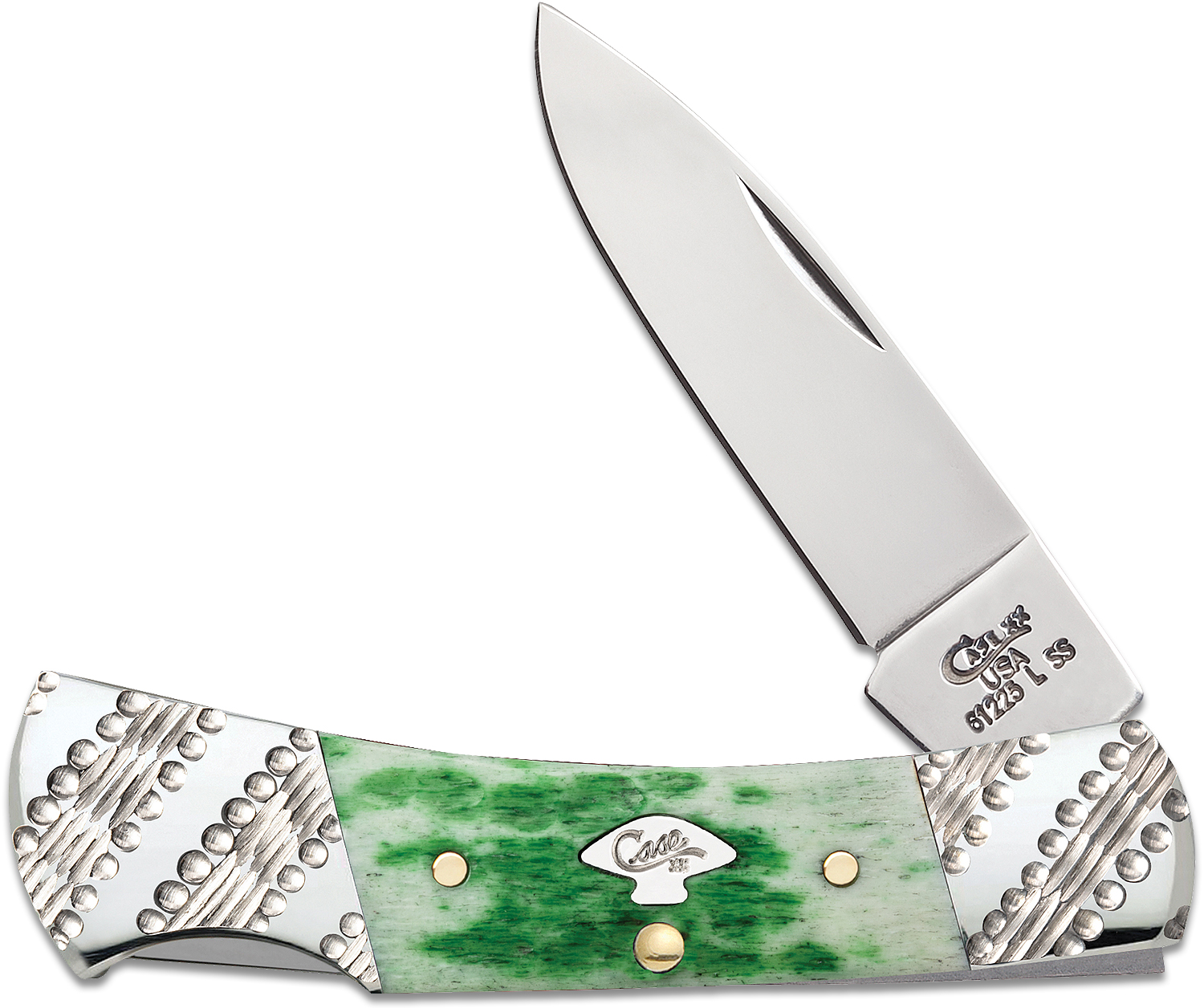 Case Jigged Emerald Green Bone Small Lockback 3