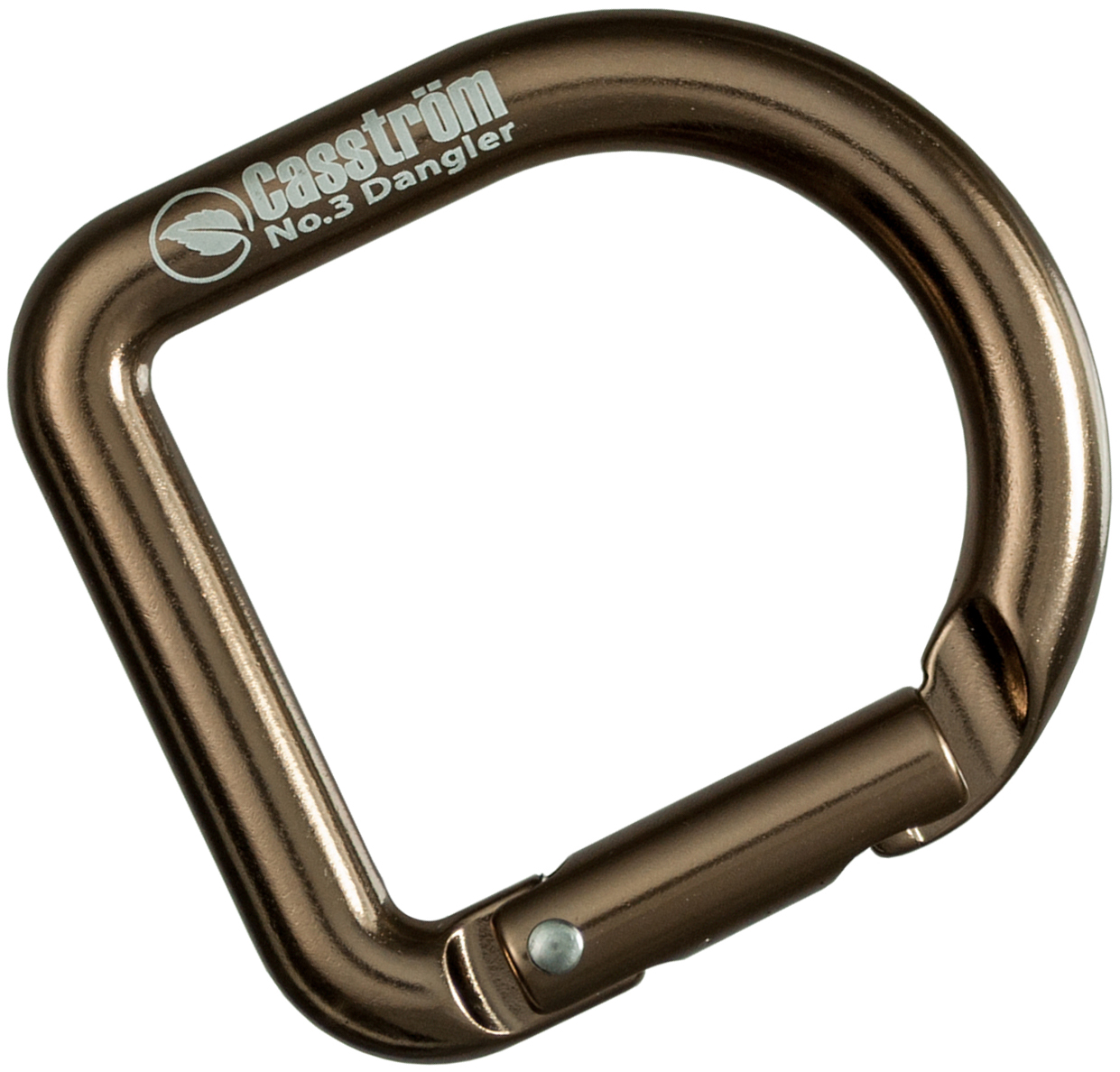 Casstrom Sweden No.3 Carabiner Dangler, Antique Brass KnifeCenter