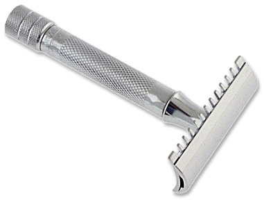 Merkur Three Piece Safety Razor With Teeth, 3