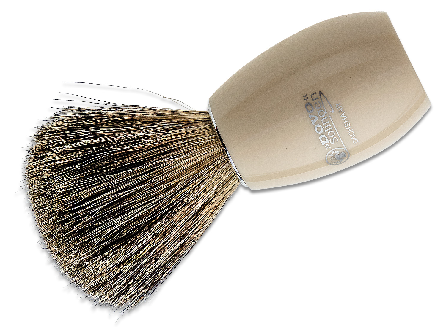 DOVO Fine Pure Badger Shave Brush, White Acrylic Handle KnifeCenter