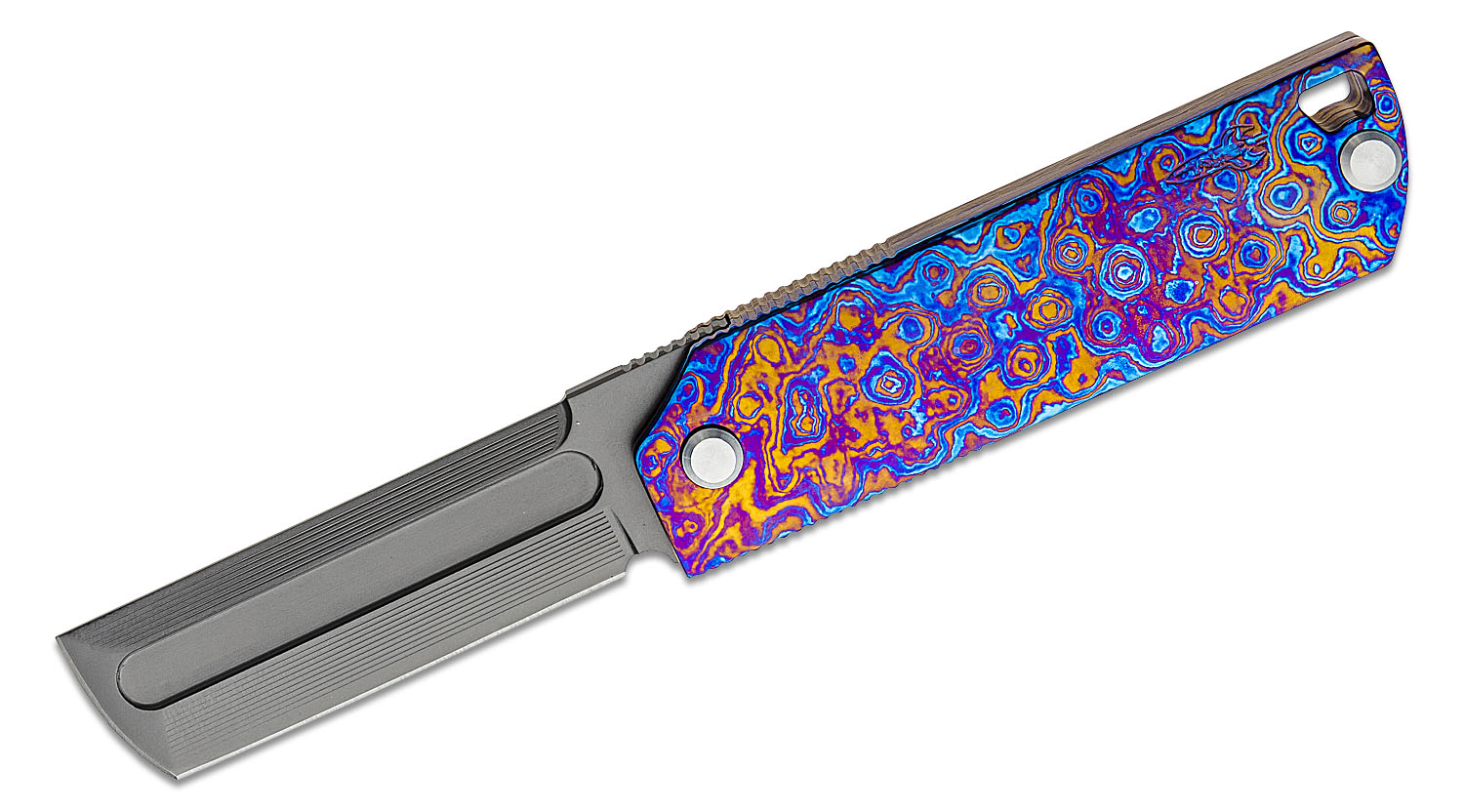 【限定生産虹メッキ】HATA Milleile Epice D Rocket Designs Exotic MaximX (SpaceXi) #9 Flipper Knife 3.25
