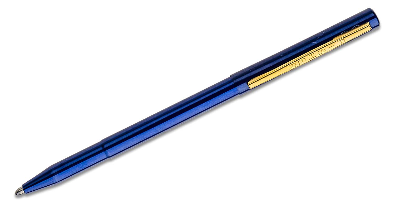 Fisher Space Pen Matte Blue Cap-O-Matic w/ Chrome Clip M4BLCT - Blade HQ
