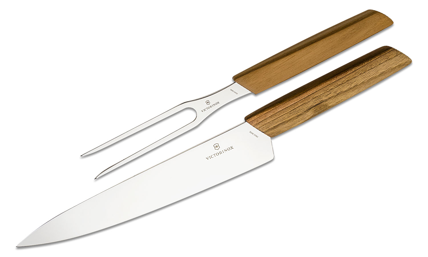 Victorinox Swiss Modern 2 Piece Carving Set, Walnut Wood Handles