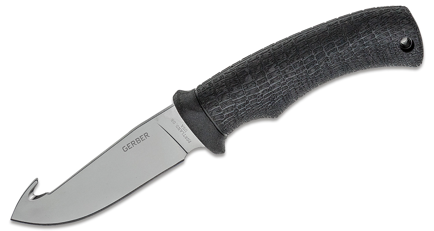 Gerber Gator Fixed 4" Blade with Gut Hook, Gator Grip Handle (06906 ...