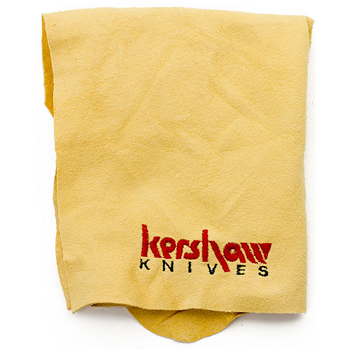 Genuine Leather Chamois Cloth with Embroidered Kershaw Knives Logo
