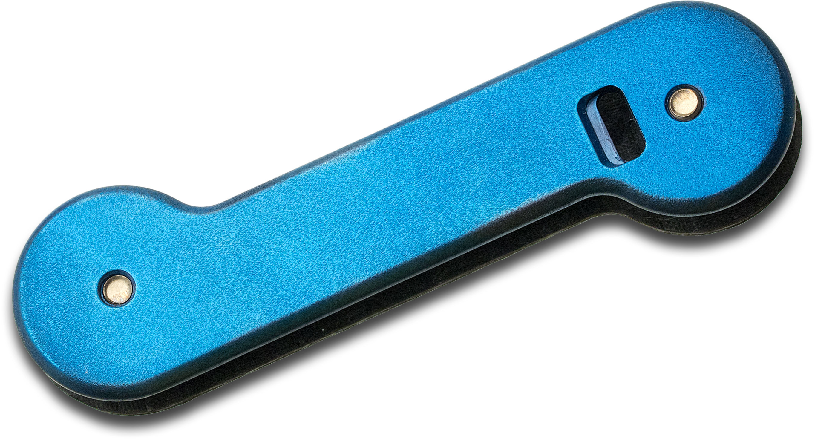 KeyBar Key Organizer Carbon Fiber/Titanium Model with Blue Anodizing