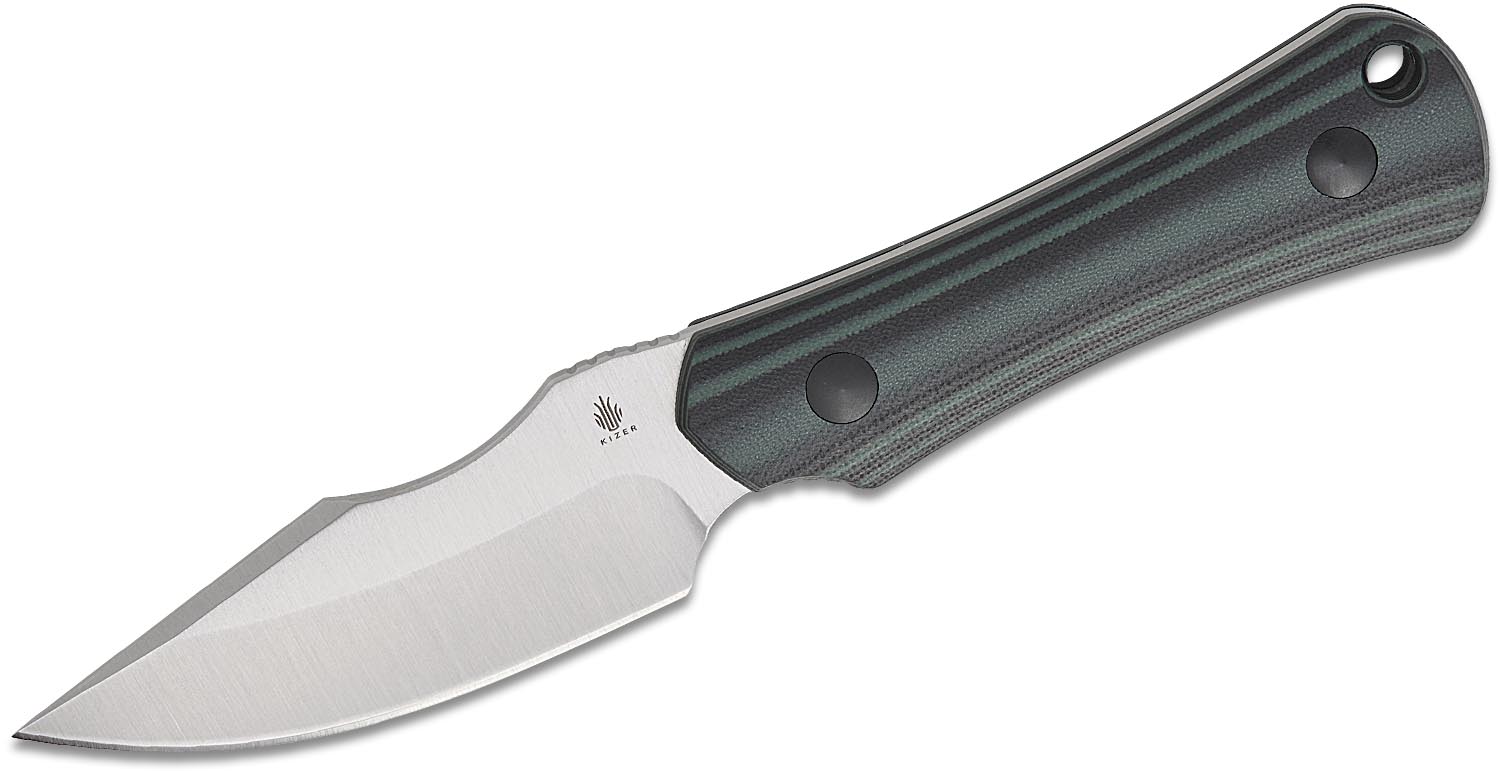 Kizer Cutlery Maverick Customs Bone Fixed Blade Knife 3.23