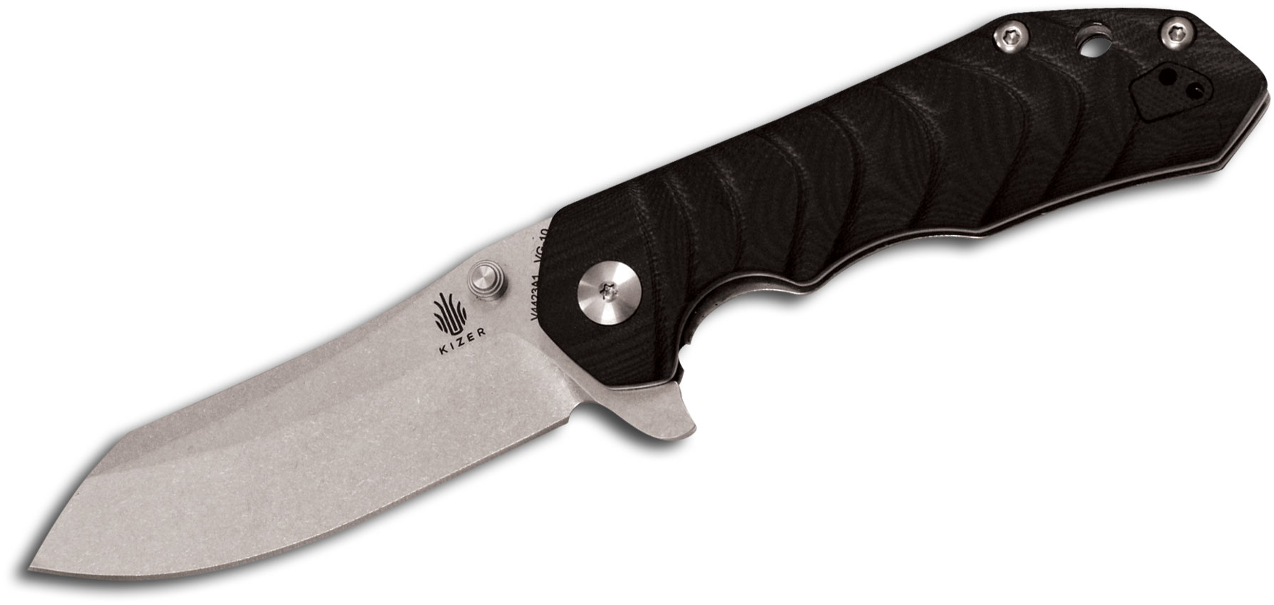 Kizer Cutlery Vanguard V4423A1 Sovereign Flipper 3.625" VG10 Sheepsfoot