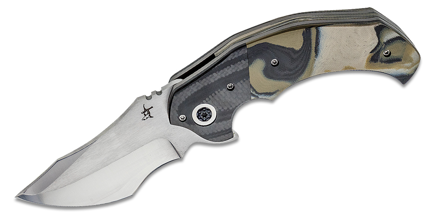 Greg Lightfoot Custom Element Flipper Knife 3.625" NitroV Satin