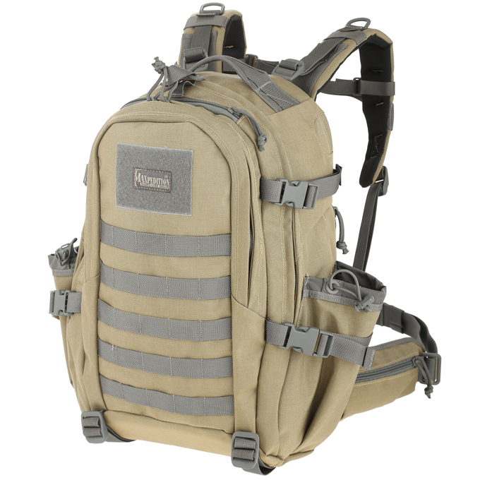 SHIN-F ポータブルバッグ ベージュ 中型 Maxpedition 9857KF Zafar Internal Frame Backpack, Khaki-Foliage