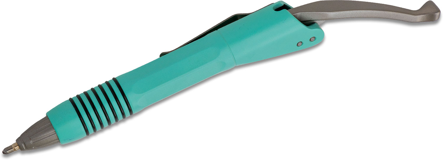 Microtech Siphon II Robin's Egg Blue Stainless Steel Pen with Pocket ...