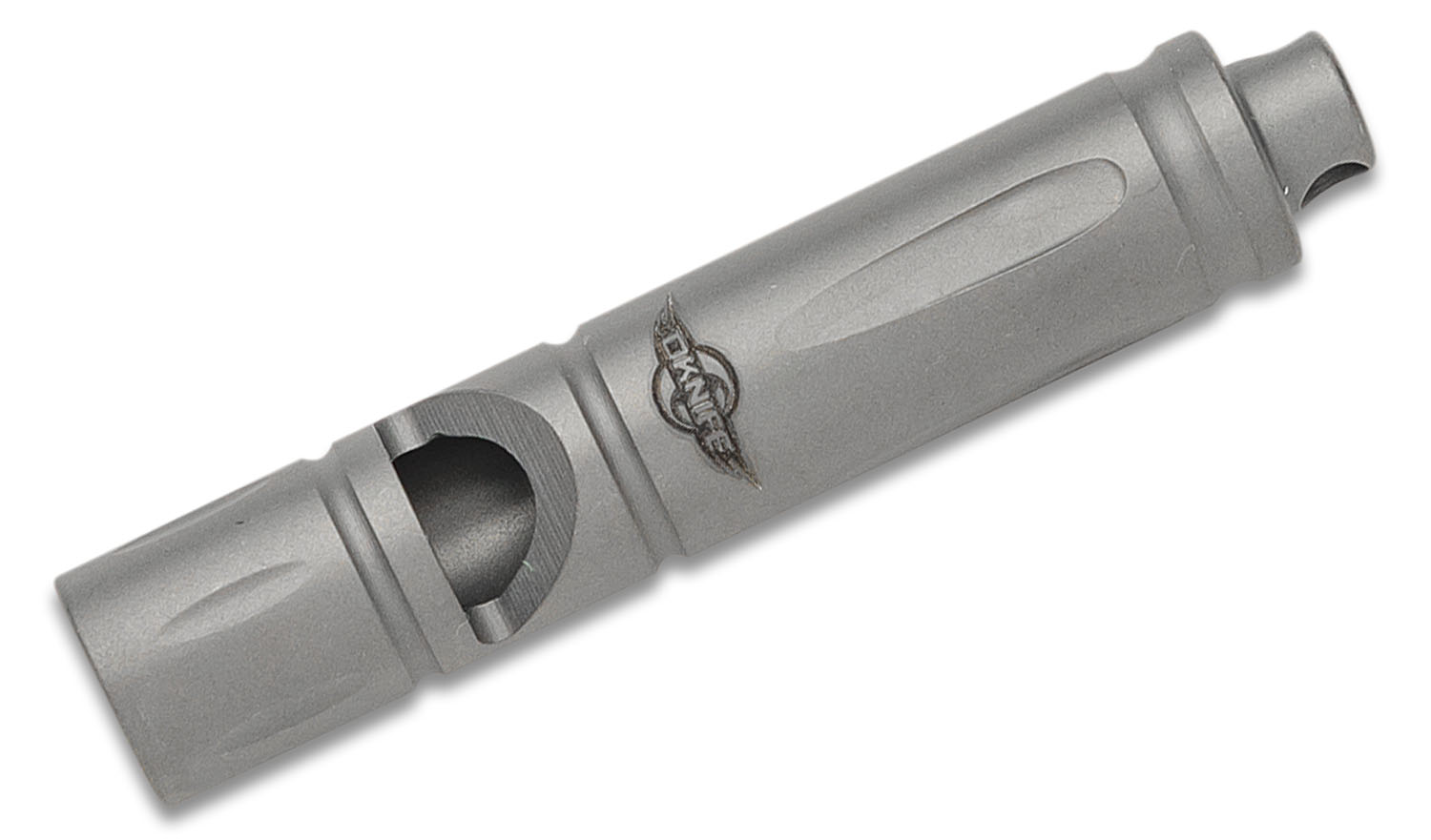 We Knife Company A-05CP 120dB Titanium Whistle, Green and Bronze
