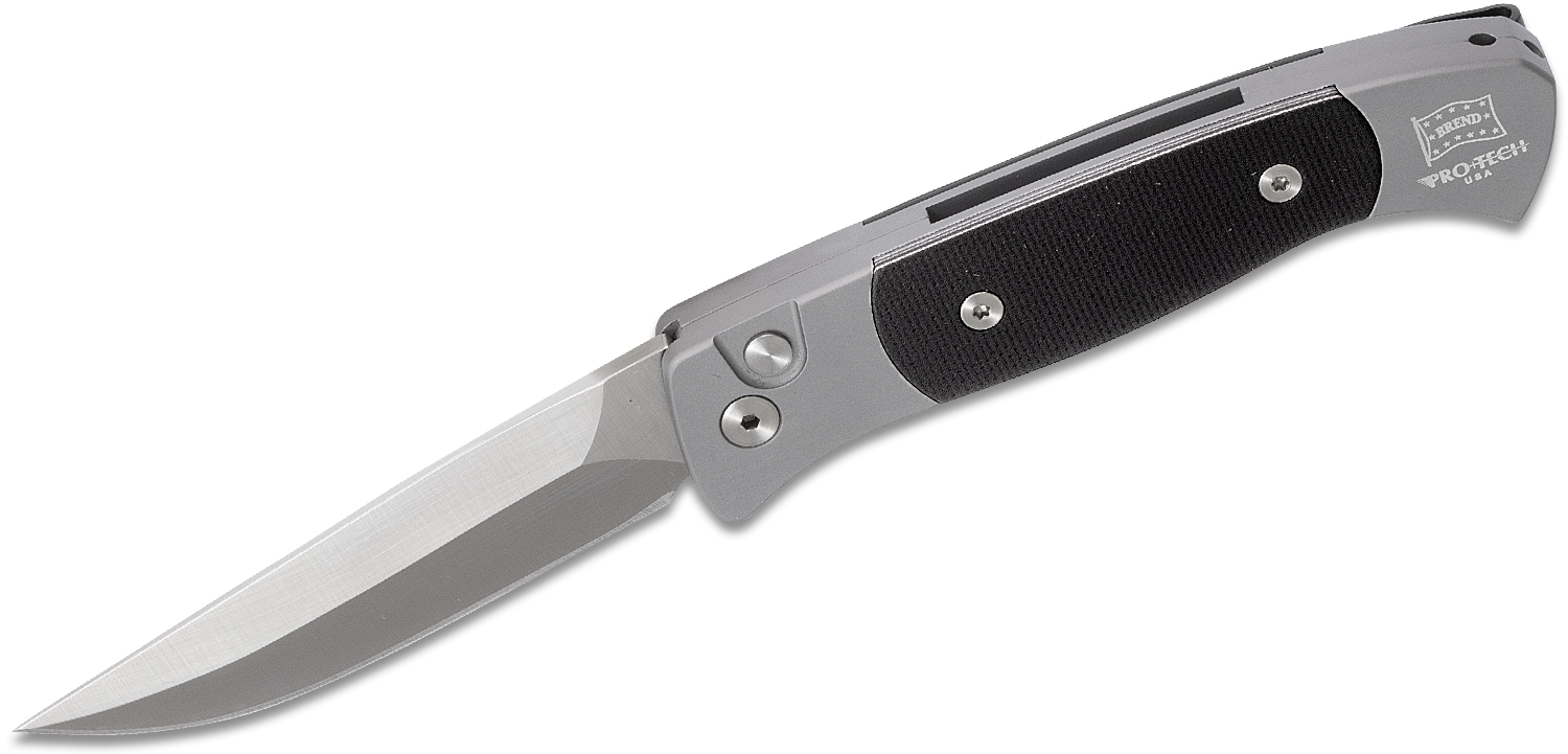 Pro-Tech 1201 Brend Design AUTO #2 Folding Knife 2.9" 154CM Satin Plain ...